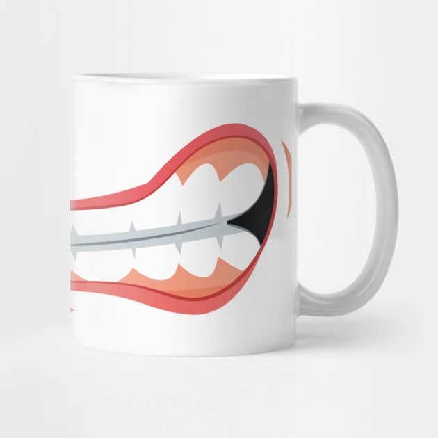 Comic Mouth Teeth funny design gift by star trek fanart and more